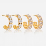 Zircon stud earrings